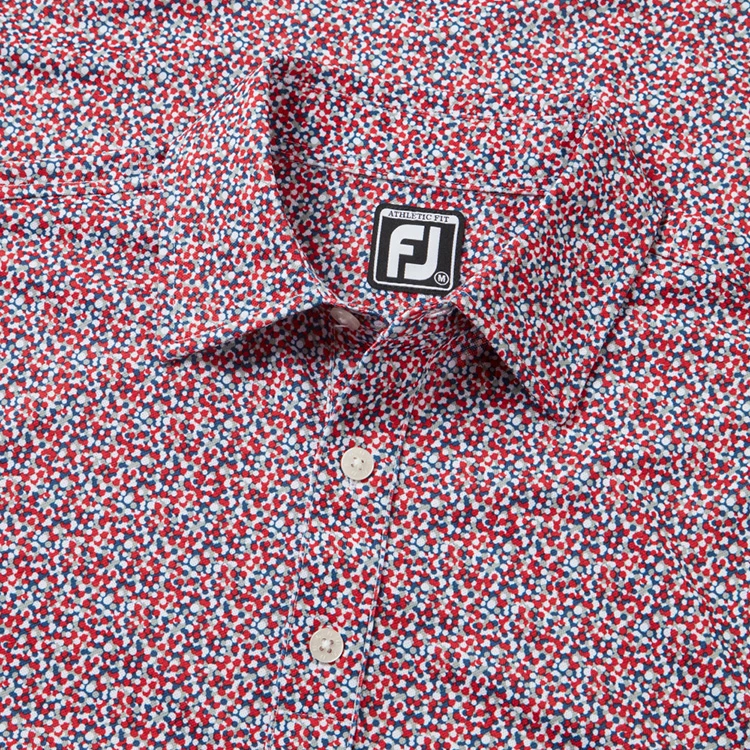 FootJoy Confetti Print Pique Golf Polo Shirt - Image 2