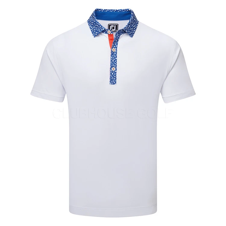 FootJoy Tossed Tulip Trim Pique Golf Polo Shirt